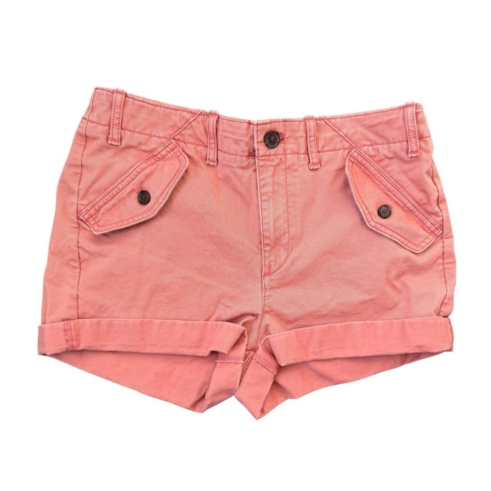 Banana Republic Coral Pink Cuffed Cargo Shorts